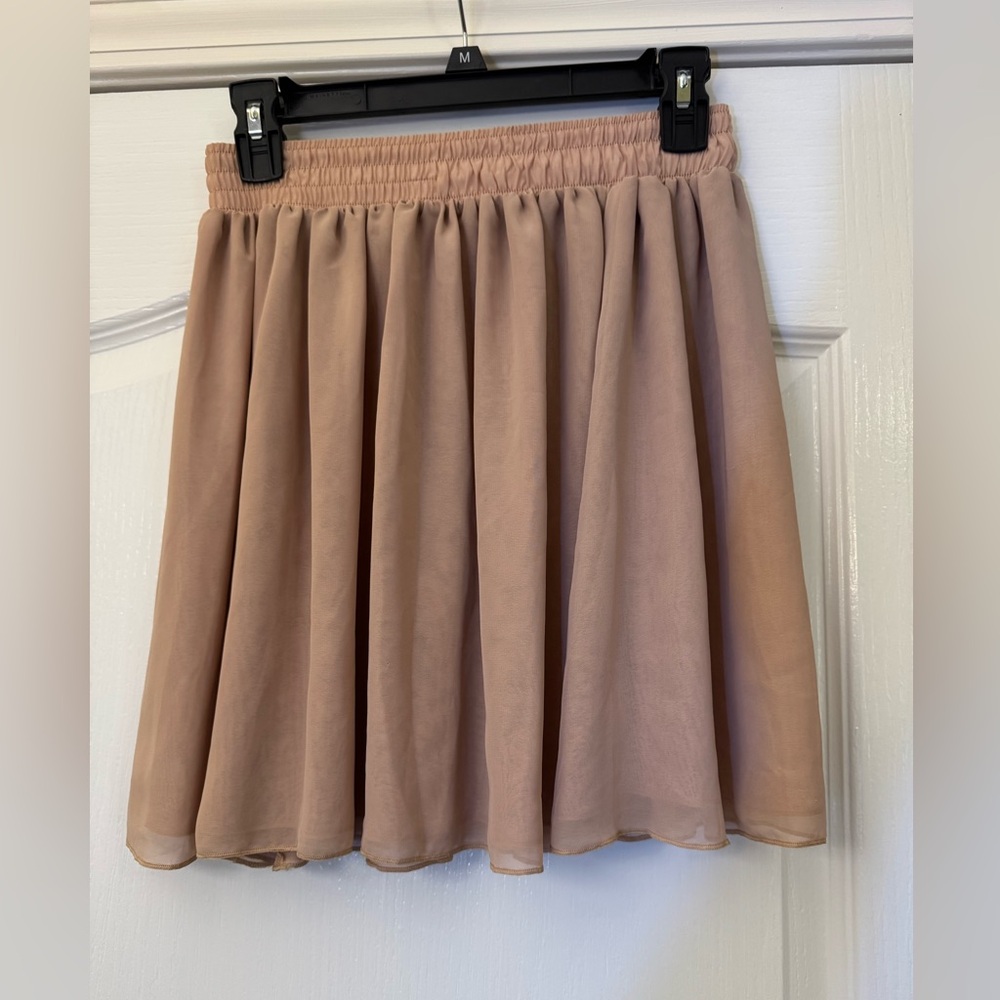 American Apparel Tan Skater Skirt